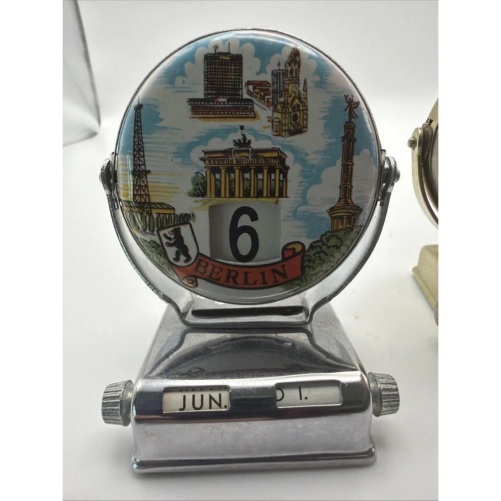 Two Vintage Berlin Germany Perpetual Desk Calendars Bear Souvenir West Berlin